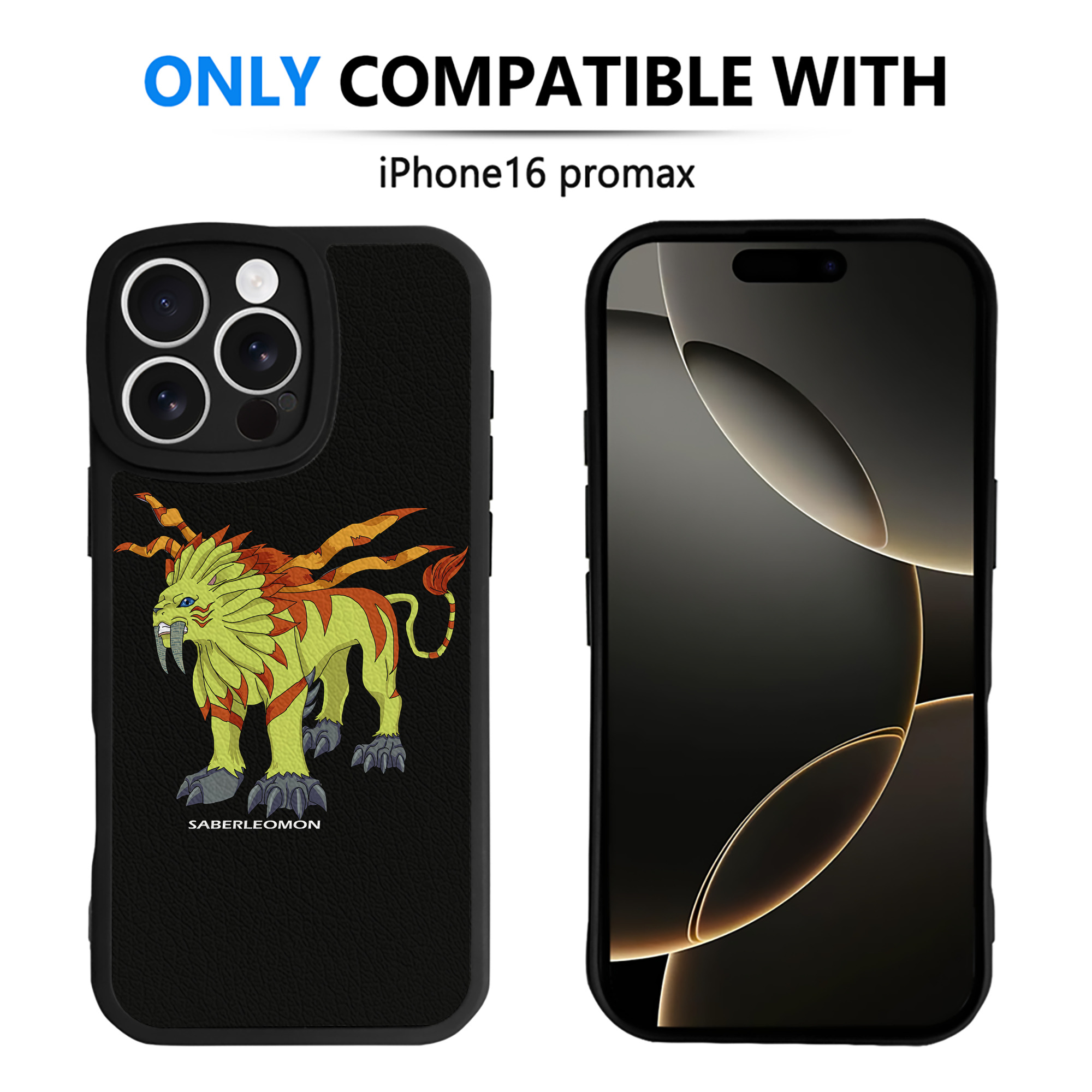 （画像用） Digimon デジタルモンスター/デジモン 【iPhone 16シリーズ対応】シリコンスマホケース（レザー調） 材質：シリコン